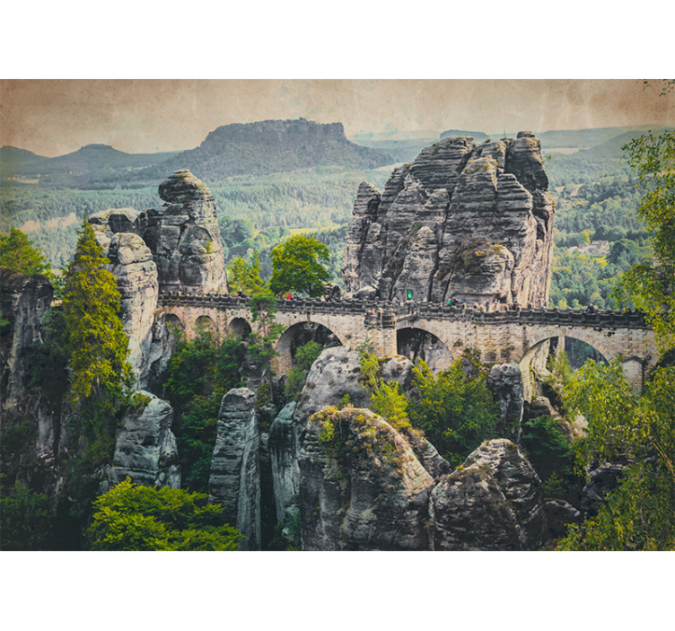 Bastei bridge view stenske poslikave - TenStickers