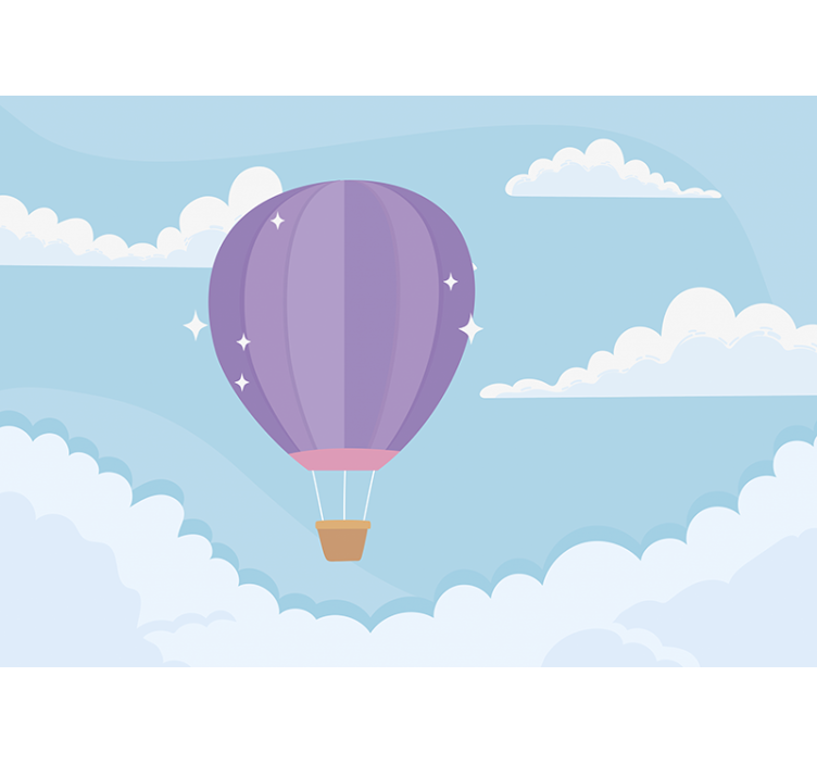 Playful hot air balloons fototapete za otroško sobo - TenStickers