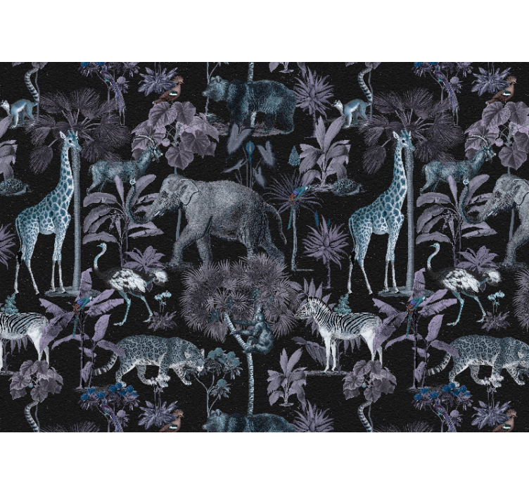 Wildlife safari landscape fototapete z živalmi - TenStickers