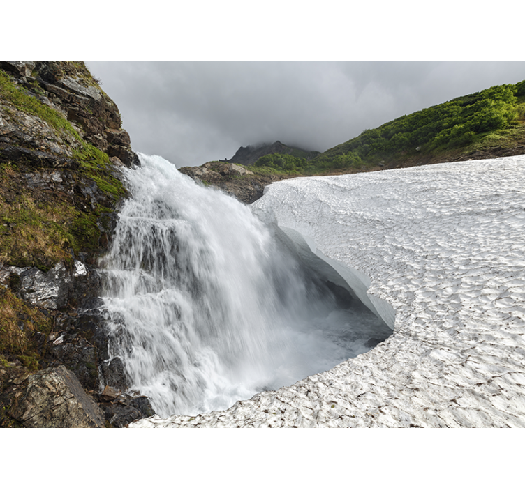 Waterfall scenic view fototapete narava - TenStickers
