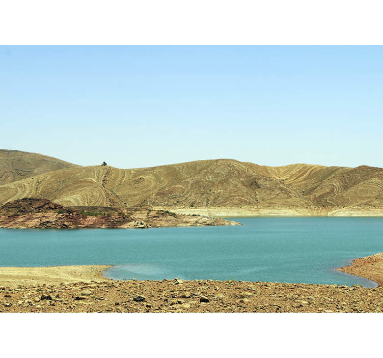 Fototapeta z gorami mirno gorsko jezero - TenStickers