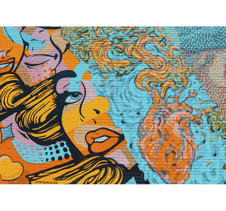 Colorful urban expression fototapete z graffiti motivi - TenStickers