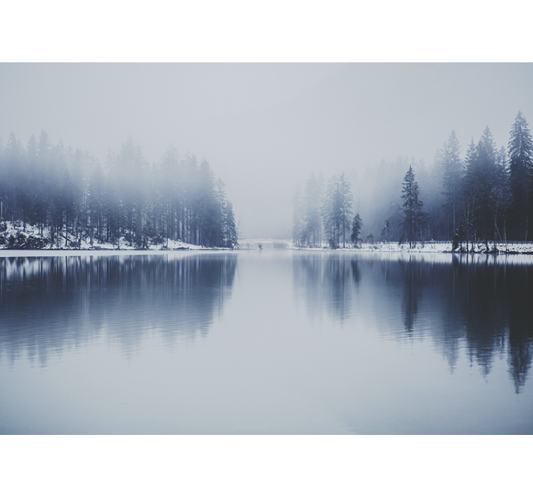 Serene lakeside landscape fototapete narava - TenStickers