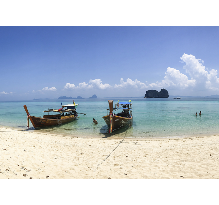 Tropska plaža stenska poslikava - TenStickers