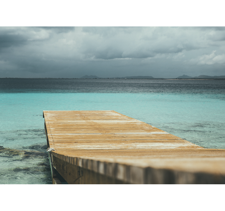 Serene seaside dock fototapete narava - TenStickers