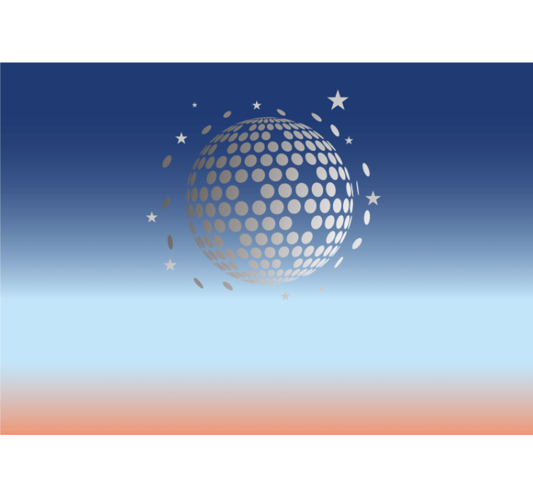 Disco ball design fototapete z glasbeno tematiko - TenStickers