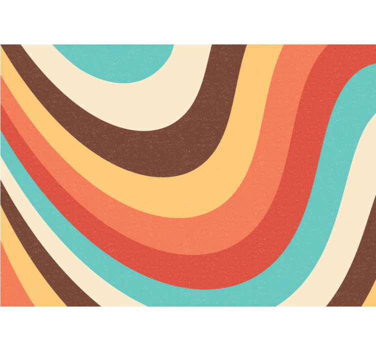 Curved color waves abstraktni fototapeti - TenStickers