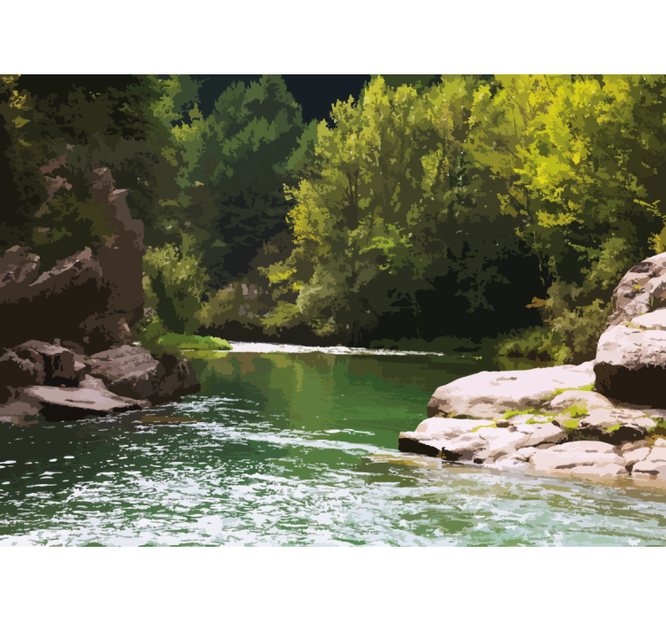 Mirna vodna pokrajina Fototapete Narava - TenStickers