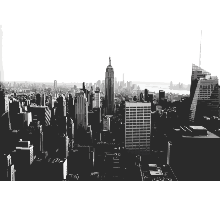 Skyline z empire state fototapeta new york - TenStickers