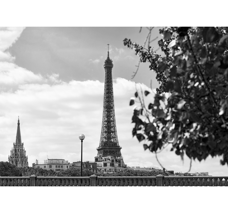 Eiffel tower urban landscape fototapete pariz - TenStickers