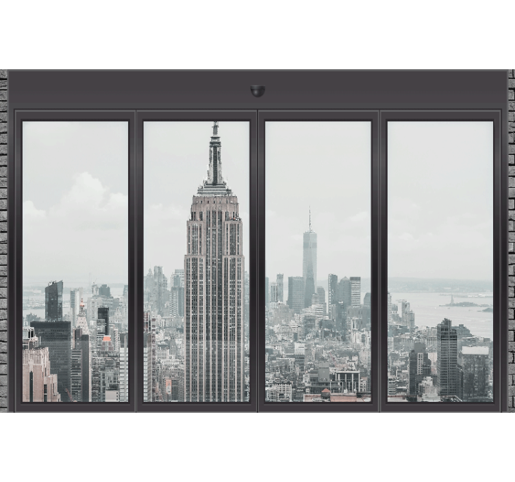 Empire state urban skyline fototapeta new york - TenStickers