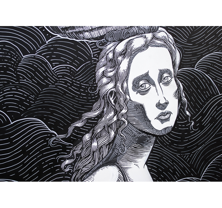 Intricate female portrait fototapeta umetnost - TenStickers