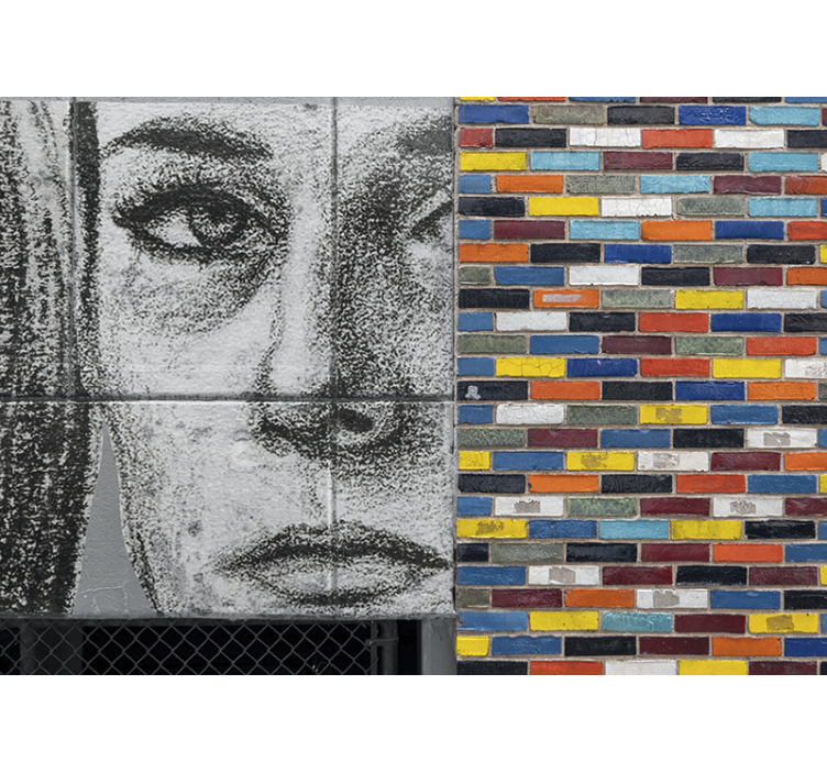 Unique urban portrait fototapete z graffiti motivi - TenStickers