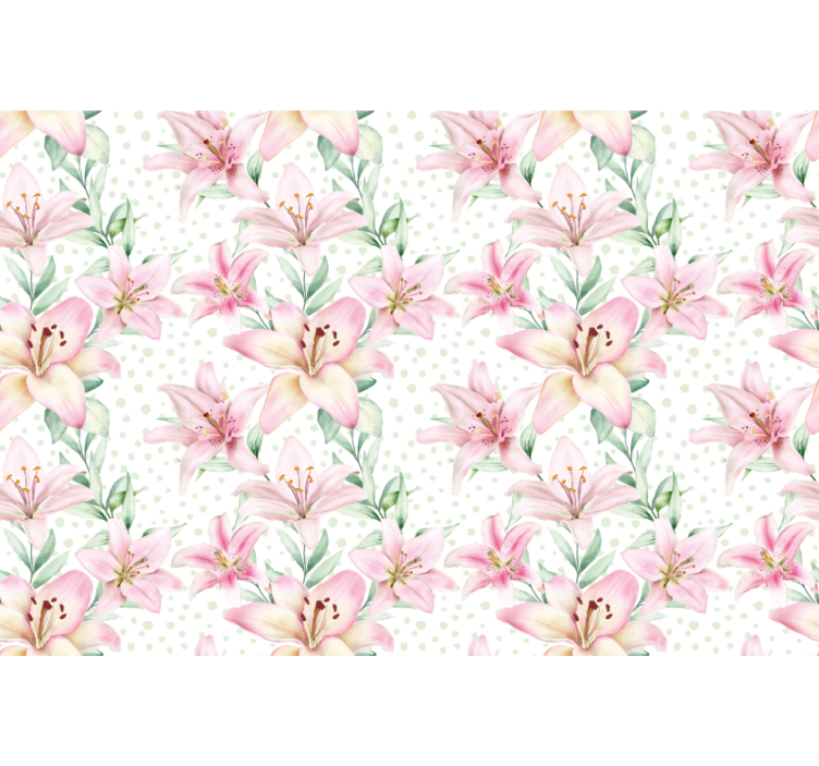 Delicate lily floral fototapeta z makovimi cvetovi - TenStickers