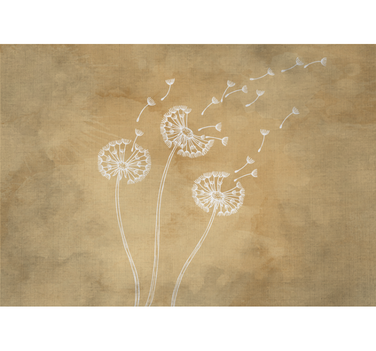 Dandelion seeds floating fototapete cvetje - TenStickers