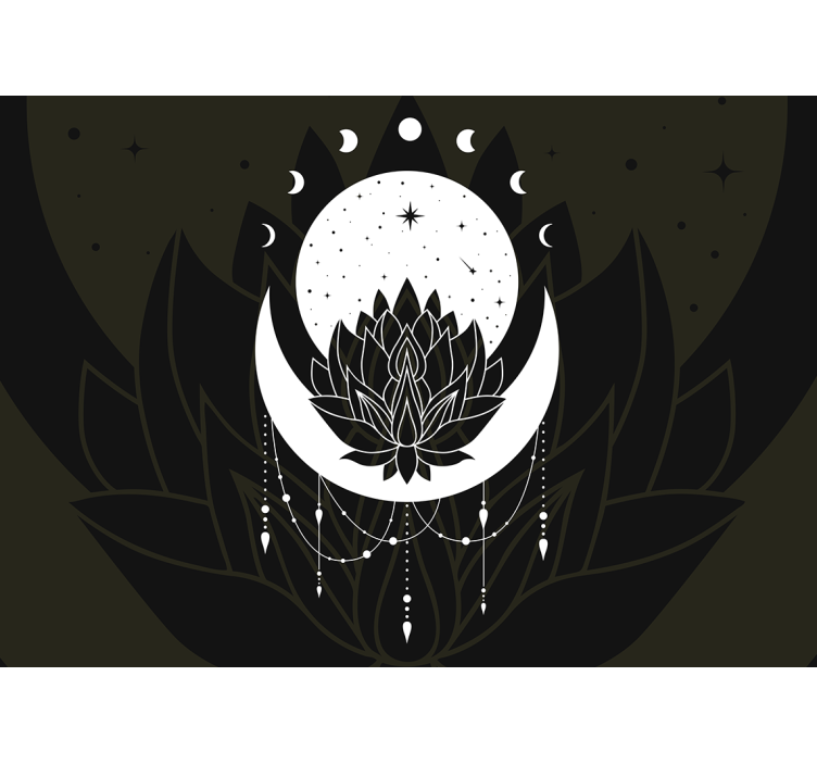 Lotus moon design fototapete z mandalo - TenStickers