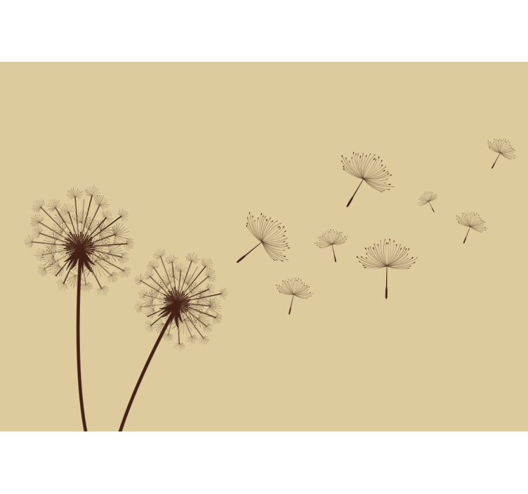Dandelion breeze effect fototapete cvetje - TenStickers