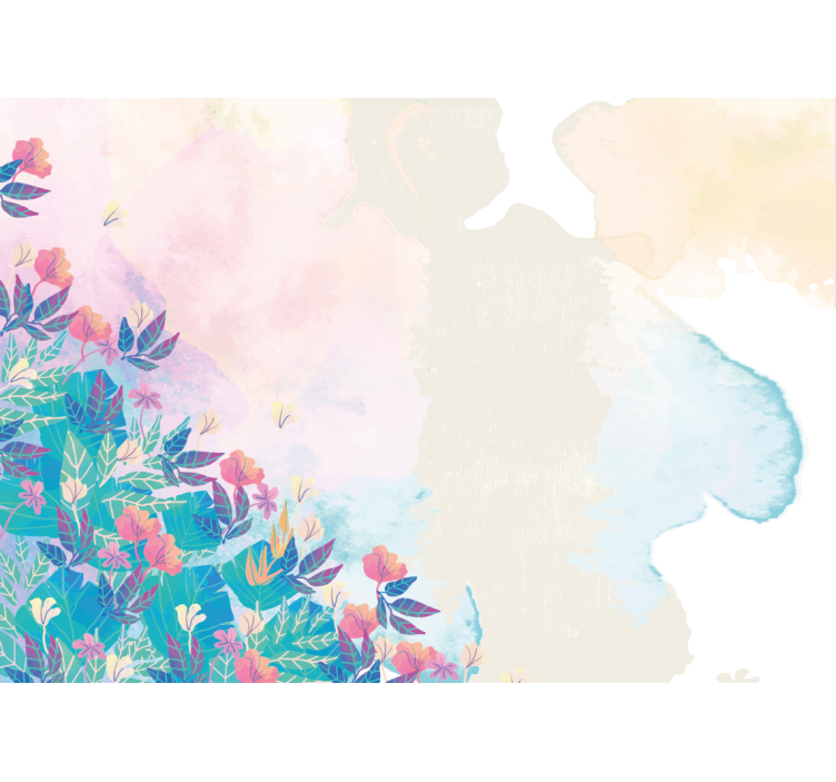 Pisana barva brizga cvetlično stensko poslikavo - TenStickers