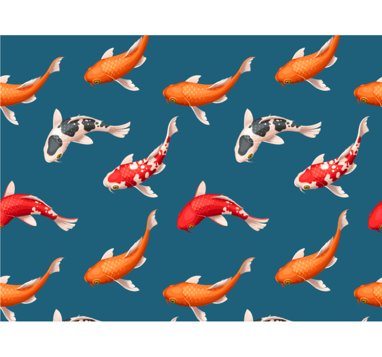 Colorful koi fish fototapete z živalmi - TenStickers