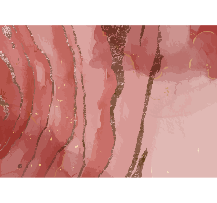 Svetleče roza akvarelne otroške stenske fototapete - TenStickers