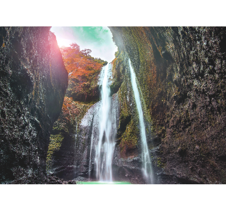 Majestic cascade scenery slap fototapeta - TenStickers