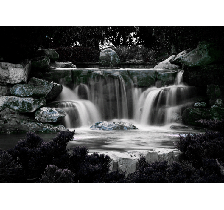 Tranquil waterfall setting slap fototapeta - TenStickers
