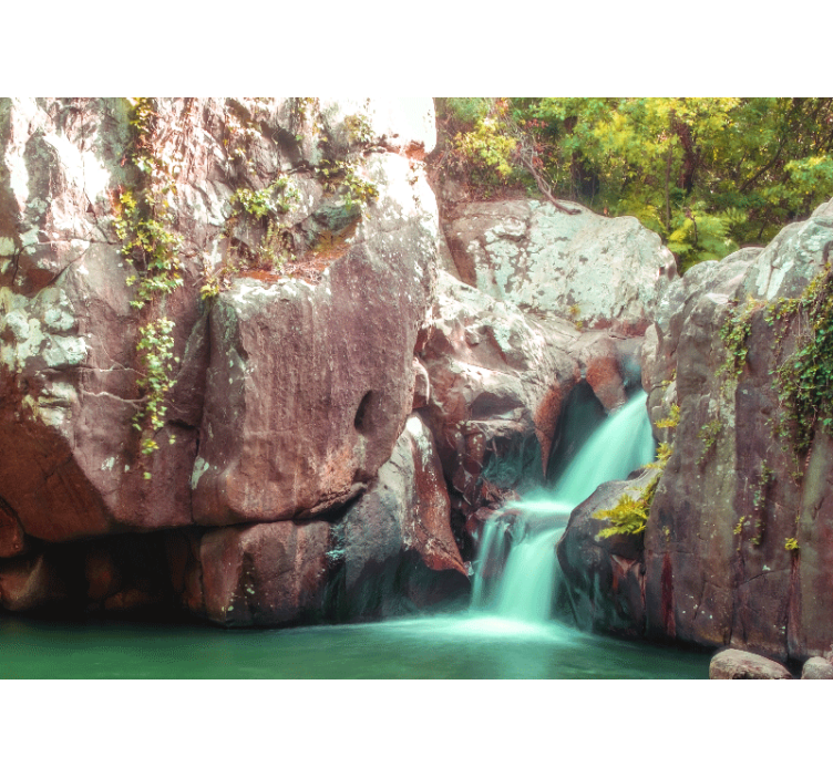 Tranquil waterfall scenery fototapete narava - TenStickers