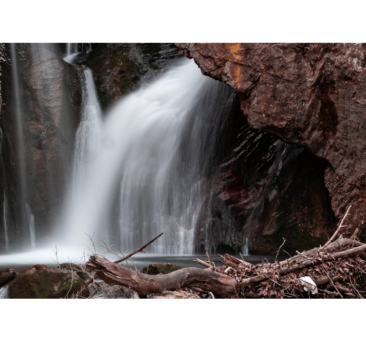 Grand cascading waterfall perspective slap fototapeta - TenStickers