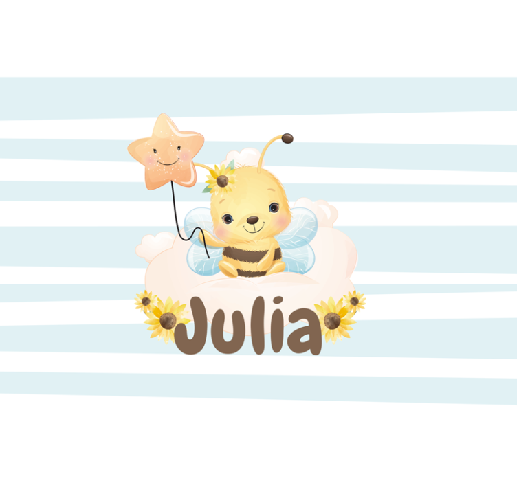 Cute bee character fototapeta za otroke - TenStickers