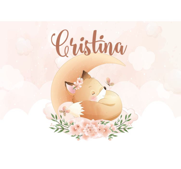 Sleeping fox design personalizirana fototapeta - TenStickers