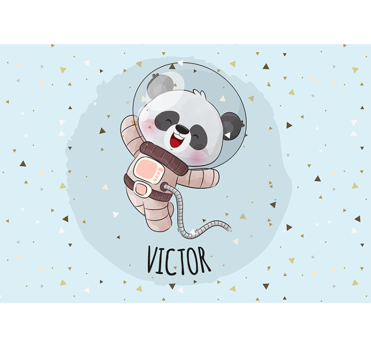 Happy astronaut panda fototapete z živalmi - TenStickers