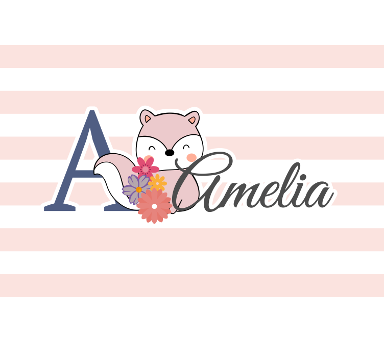 Adorable fox design fototapete za otroško sobo - TenStickers