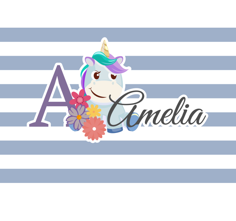 Charming unicorn theme personalizirana fototapeta - TenStickers