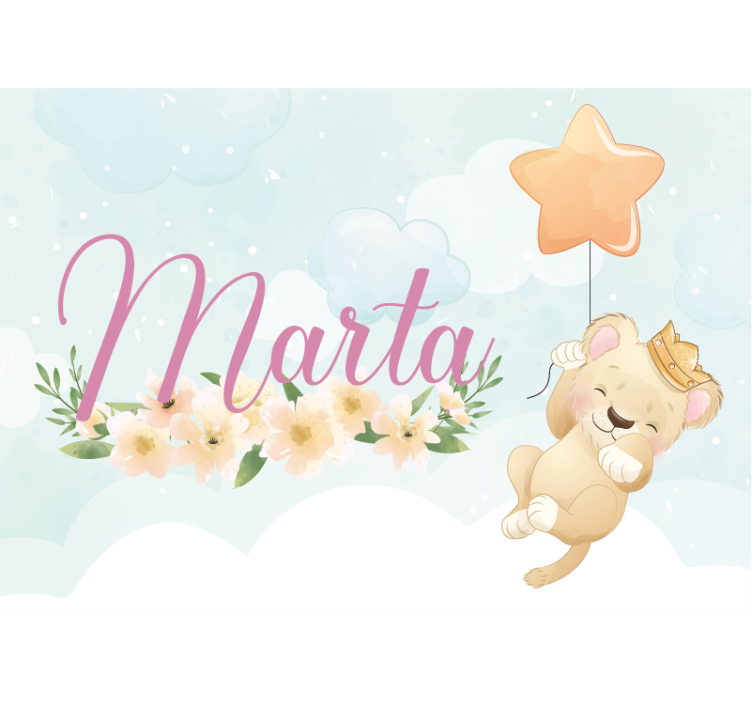 Cute lion balloon fototapete za otroško sobo - TenStickers