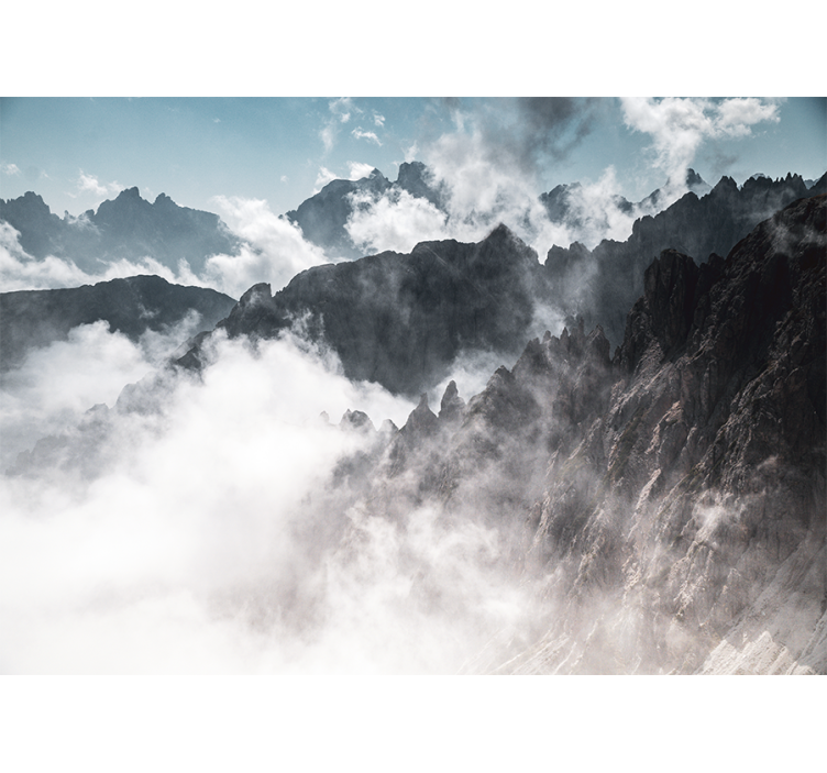 Snežne gore nad oblaki stenska slika - TenStickers