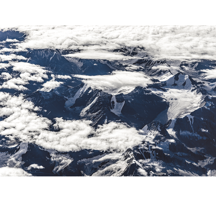 Majestic mountain range view fototapeta z gorami - TenStickers