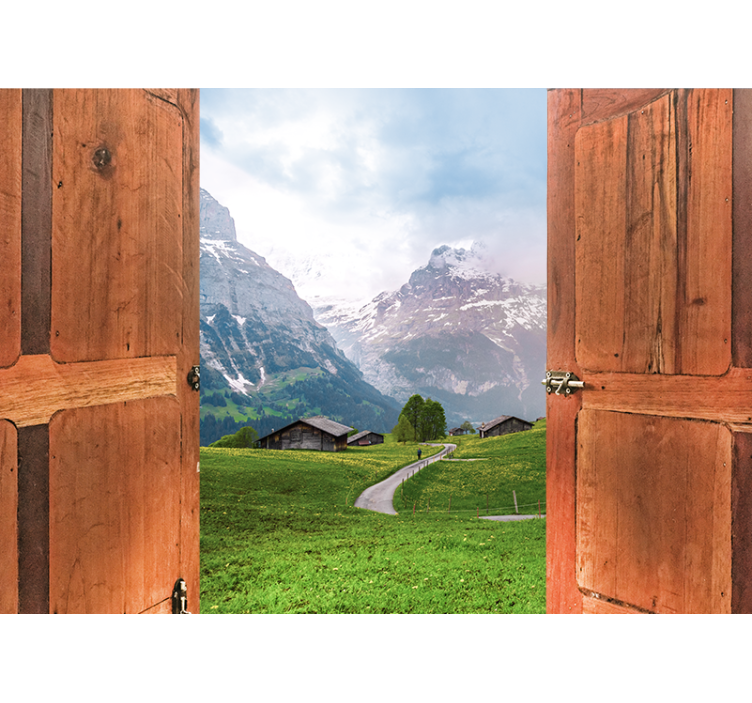 Mountain view opening stenske poslikave - TenStickers