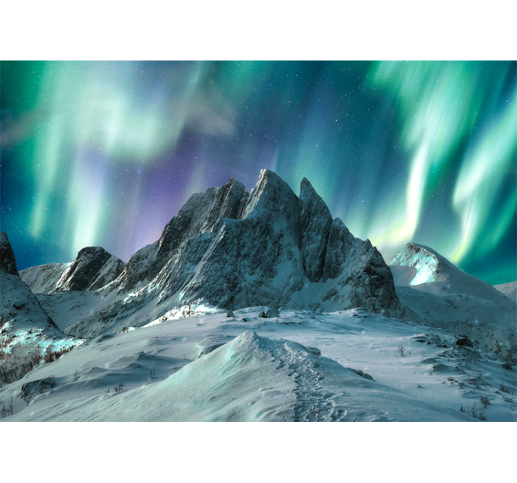 Mountain auroras display stenske poslikave - TenStickers