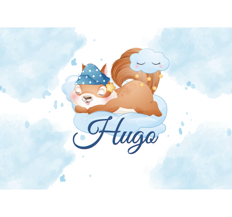 Sleepy squirrel dreams fototapeta za otroke - TenStickers