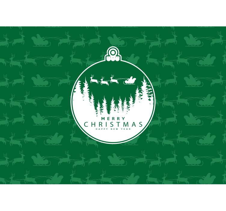 Joyful winter landscape božična fototapeta - TenStickers