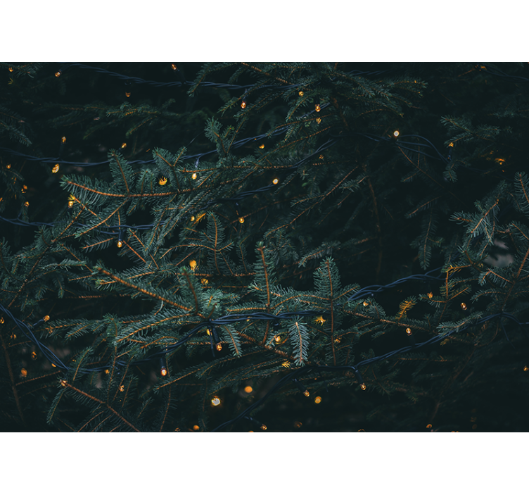 Božična stenska slika z zelenim borom - TenStickers