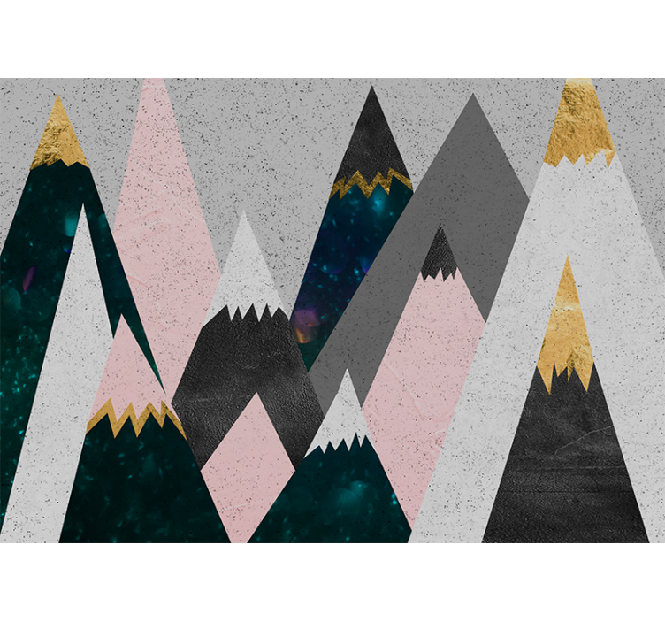 Abstract mountain peaks fototapeta z gorami - TenStickers