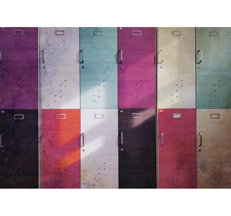 Raznobarvne omarice na steno za dnevno sobo - TenStickers