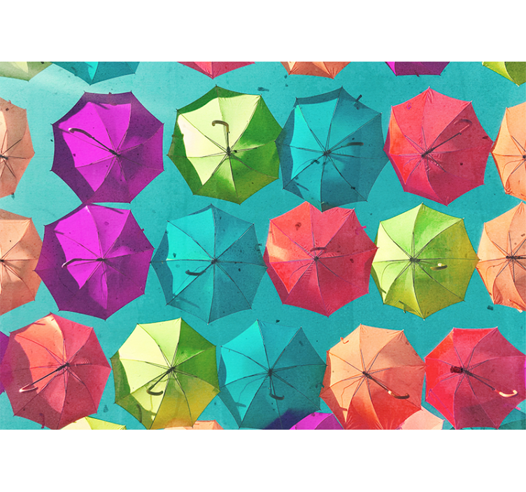 Colorful umbrella design fototapete z graffiti motivi - TenStickers