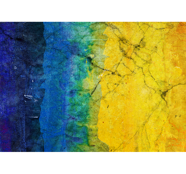 Modra in rumena fotografija stenska slika za dnevno sobo - TenStickers