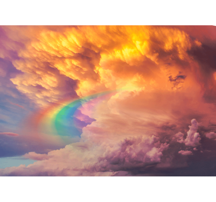 Majestic cloudscape rainbow fototapete neba - TenStickers