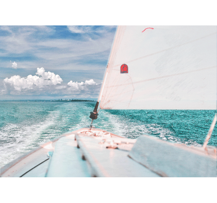 Sailing through waves fototapete z morjem - TenStickers