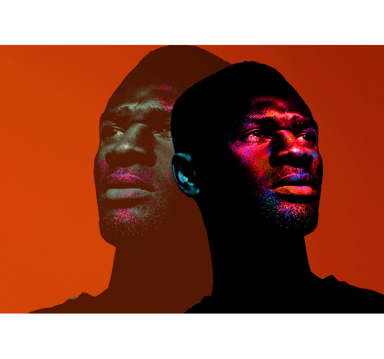 Dynamic portrait silhouettes fototapeta z ljudmi - TenStickers