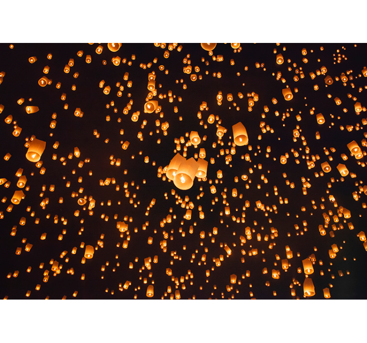 Festival lebdečih lučk Fototapete za vhod - TenStickers