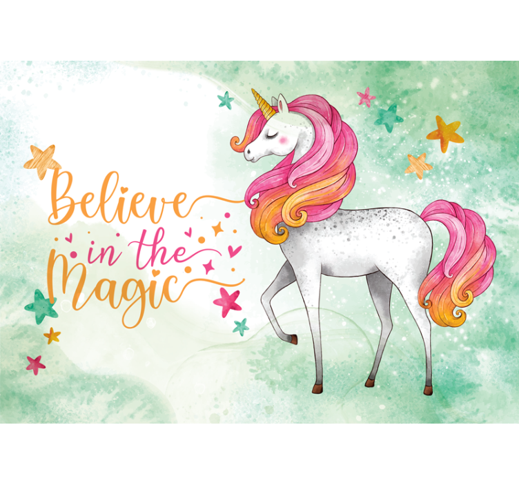 Unicorn in enchantment fototapeta s fantazijskimi motivi - TenStickers